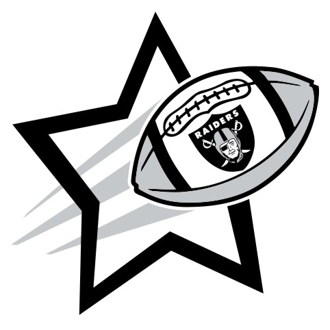 Oakland Raiders Football Goal Star logo vinyl decal